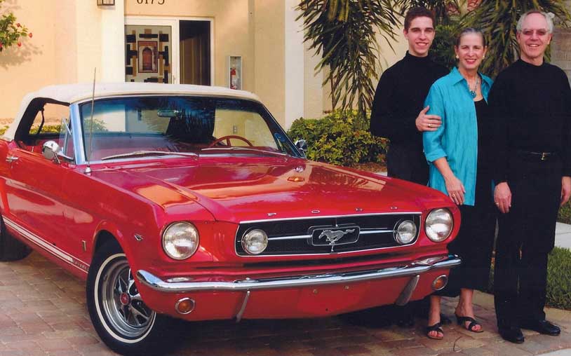 Satisfied client Randall with his family and their Ford Mustang | F Imports & Exotics Naples Florida Ferrari Repairs & Luxury, Highline, and Exotic Car Service and Repair Center